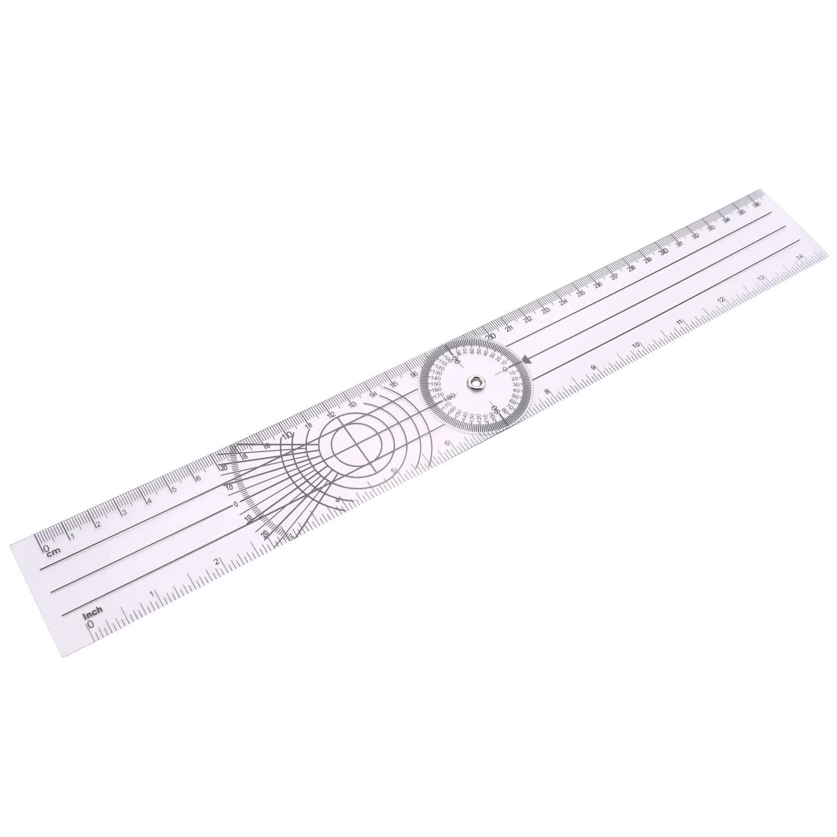 Delicate Texture-12Pcs Spinal Ruler Spinal Finger Goniometer Protractors Multi-Ruler Angle 180/360 Degree Measuring Tool