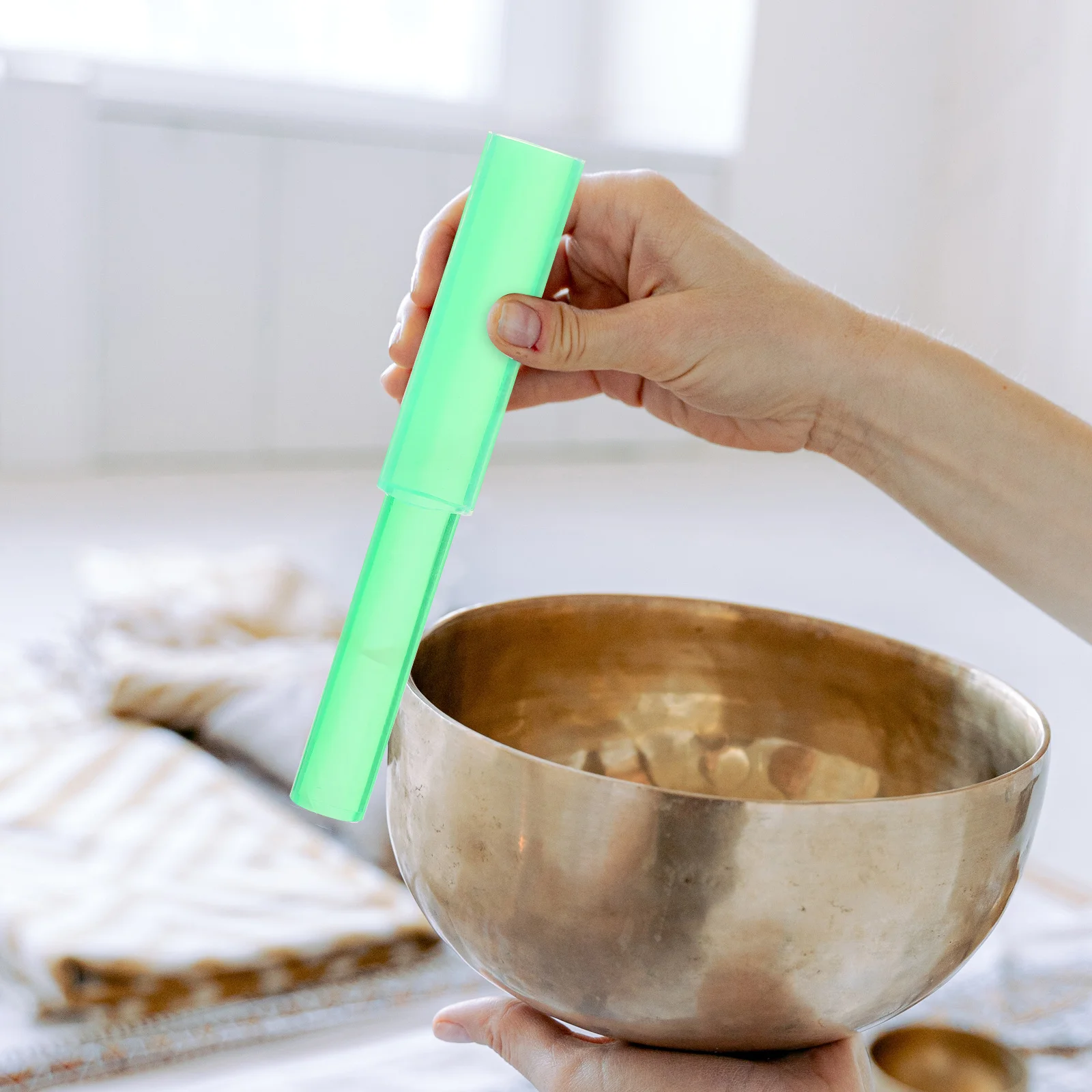 

Crystal Singing Bowl Mallet Sound Bowl Striker Meditation Mallet for Clear Sound Therapy Music Yoga Relaxation