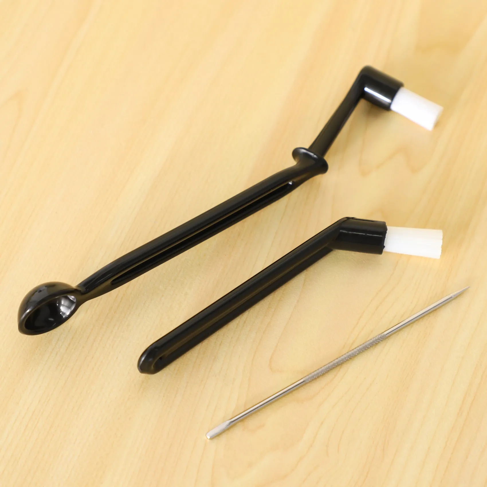 Coffee Machine Cleaning Brush With Spoon Tool Set For Espresso Machine Group Head,Pack Of 3,Black Limited Time Offer