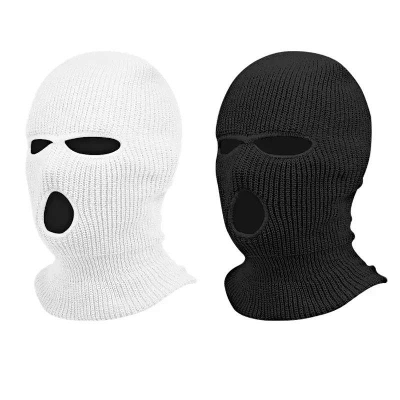 2pcs Spoof Car Seat Cover Masked Person Knitted Headgear Headrest Cover Decoration Car Anti-theft Warning Universal Decoration
