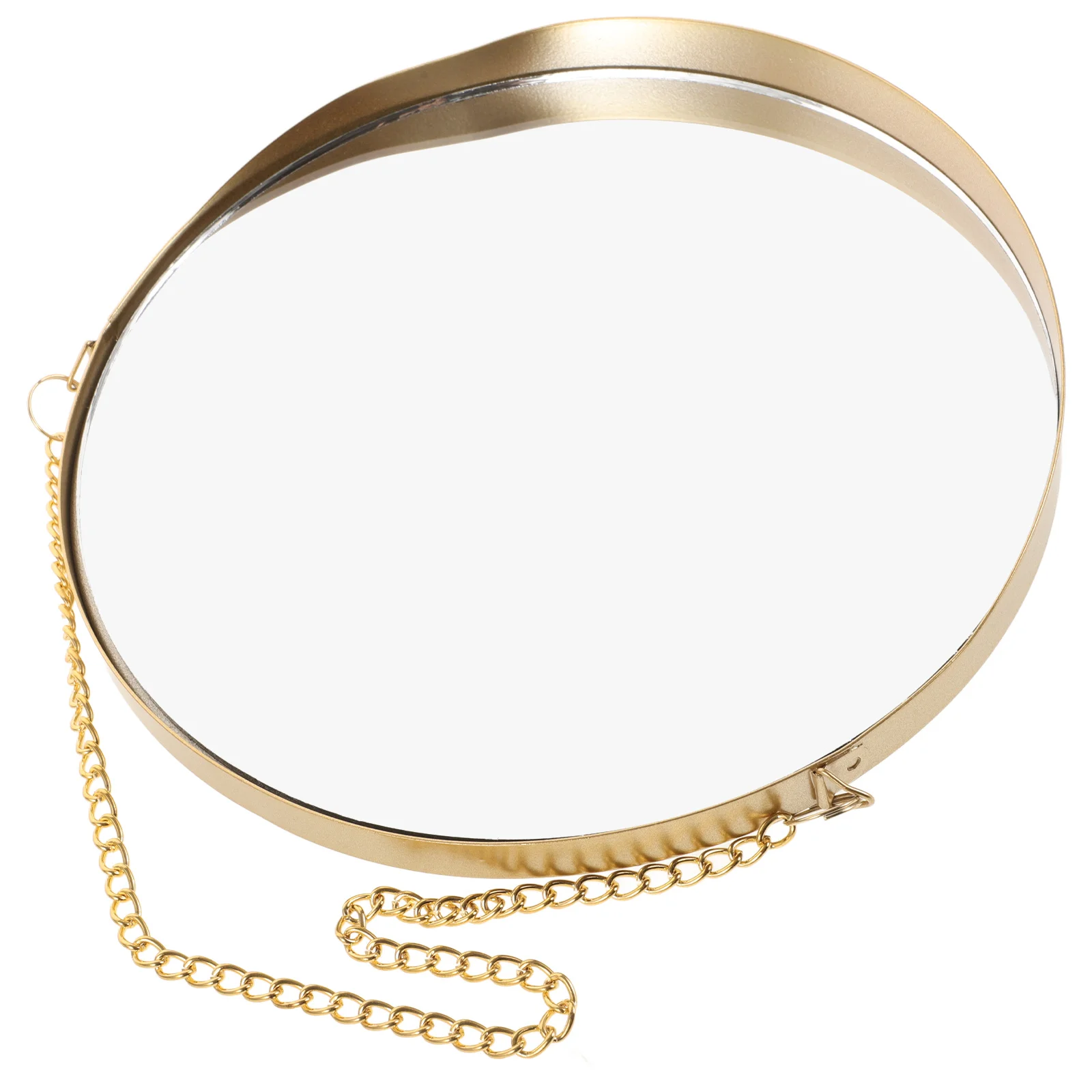 

Small Round Wall Mirror Iron Glass Frame Punch Free Hanging Decorative Mirror for Bathroom Bedroom Living Room Dorm Makeup