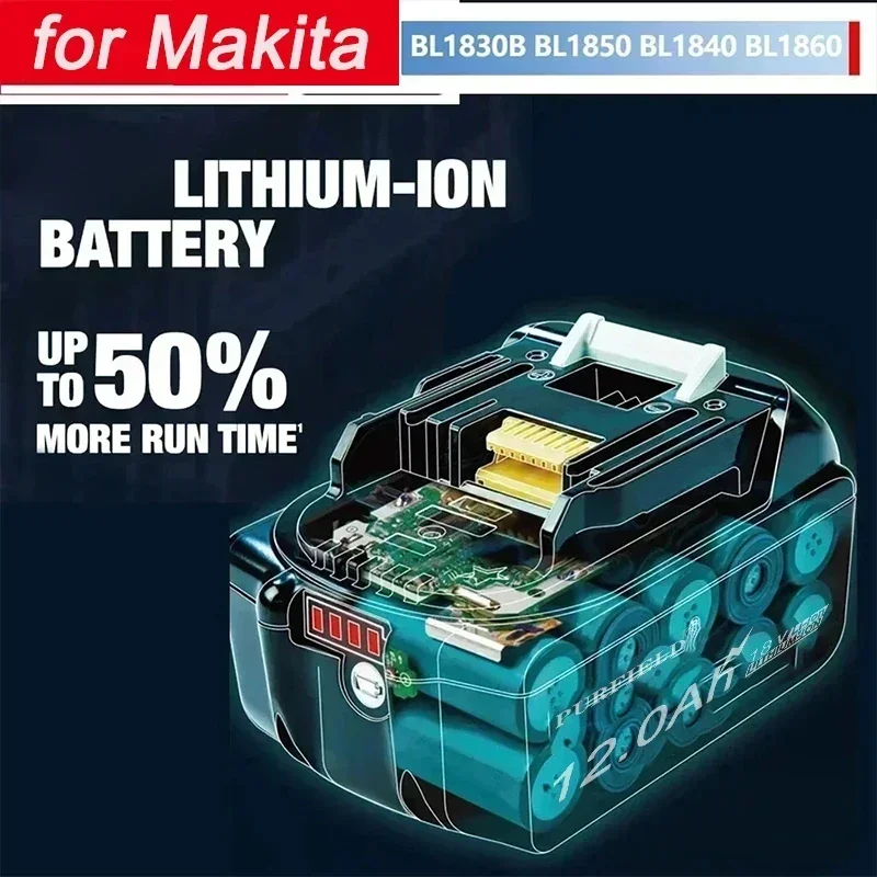 original 18V for Makita 9.0Ah 12.0Ah lithium-ion rechargeable power tool 18V replacement battery BL1860 BL1830 BL1850 BL1860B image 5