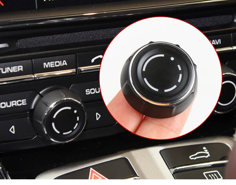 97064293001 für Porsche Cayenne Panamera Cayman Boxster Auto Mittel konsole Audio Lautstärke regler Abdeckung CD-Steuersc halter – Detail 1
