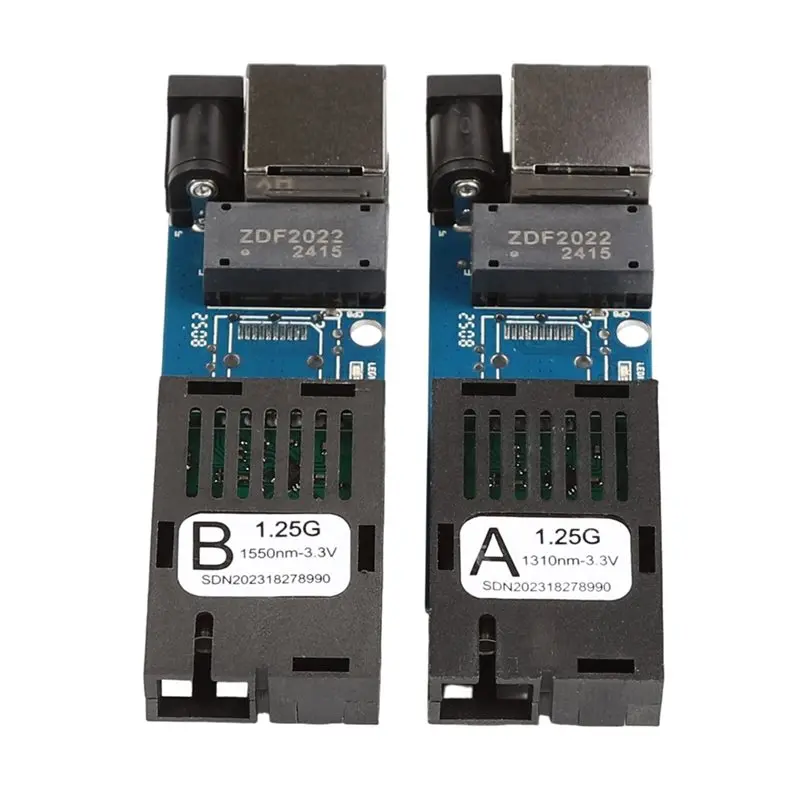 AA08-Fiber Transceiver Module 1.25G Gigabit SC 1 Optical 1 RJ45 Port Fiber Media Converter Module 1310Nm
