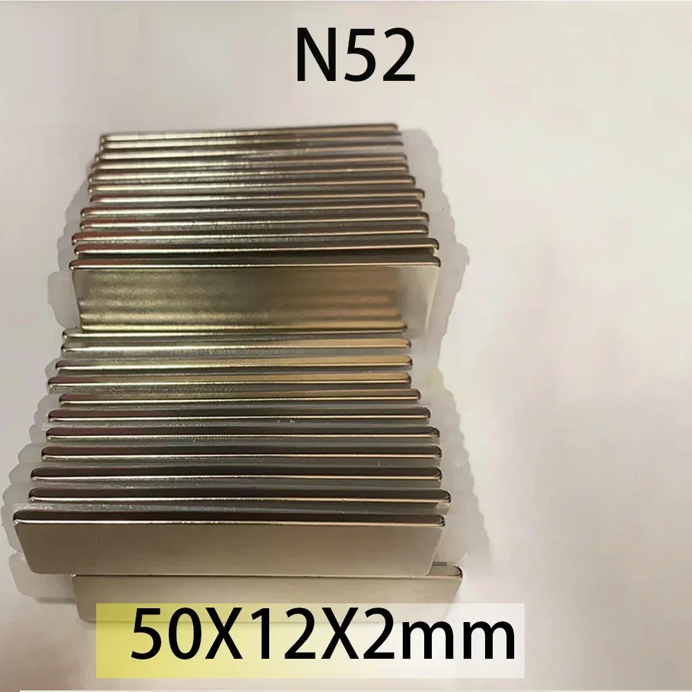 

N52 50x12x2 50X12 2.5 Neodymium Magnet Super Strong Block Permanent Magnetic Imane Bar Motor Generator Search Magnets Custmised