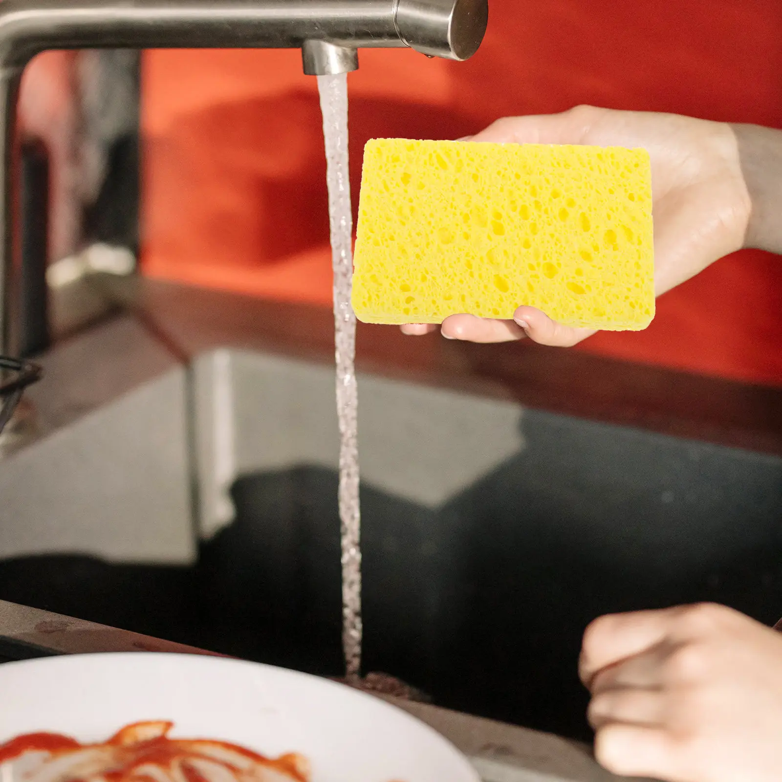 

Набор из 10 компактных многоразовых губок из древесной массы для мытья посуды, столов, смесителей, плитки, ванн, многофункциональные кухонные губки