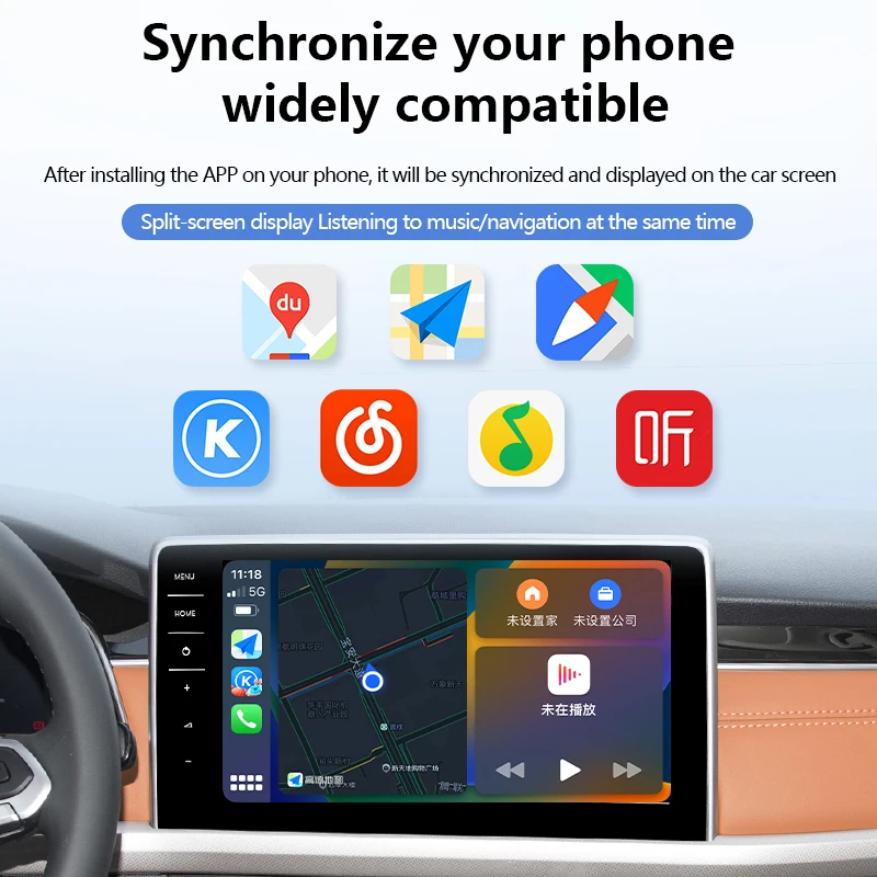 Nuovo Wireless CarPlay Android Auto Wireless Adapter Smart Mini Box Plug And Play WiFi Fast Connect universale per Toyota Nissan