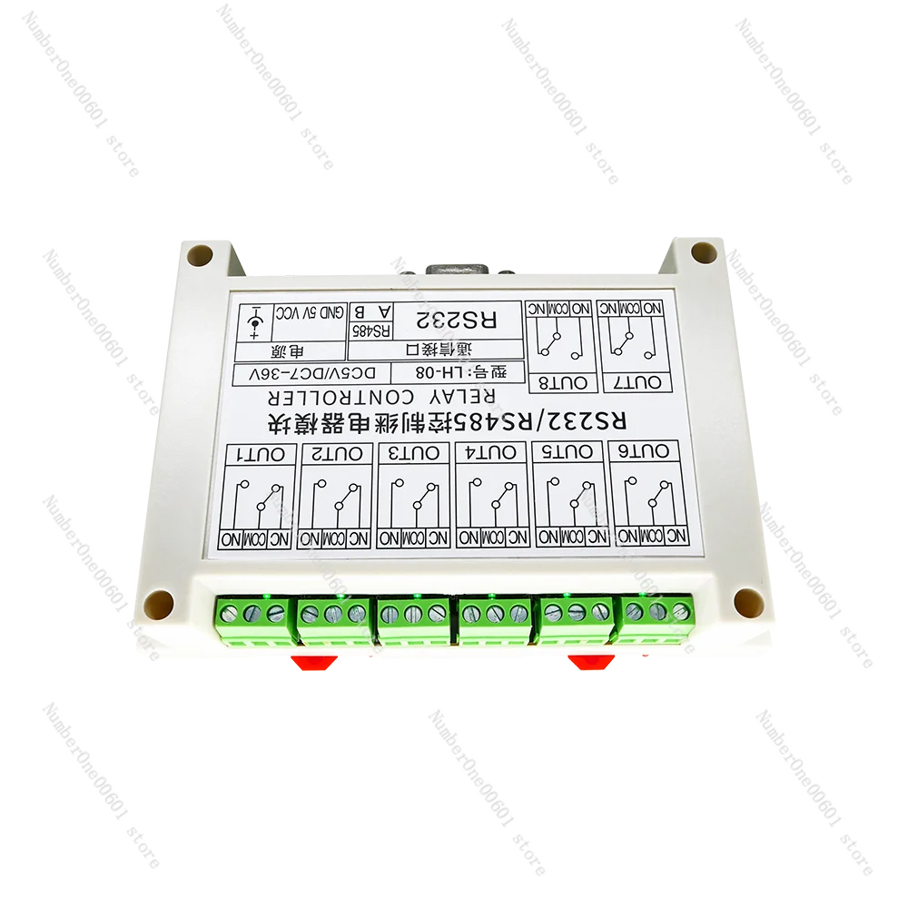 8-Channel Serial Relay Module RS232/RS485 Computer PLC Control Switch 8-channel MODBUS LH-08