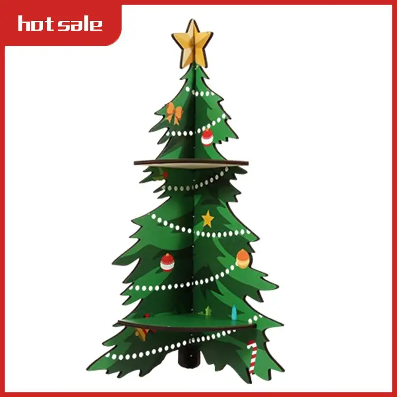 

1 PCS Short Corner Shelf, Bookcase Storage Rack In Christmas Tree Shape Space Saving Wooden Corner Bookshelf Decoration