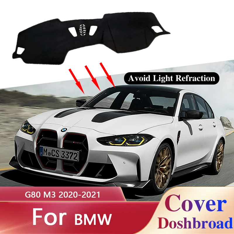 

1x For BMW G80 M3 2020-2021 Dashboard Cover Dash Mat Carpet Dashmat Liner Sunshade Anti-dirty Anti-sun Sticker Pad Accessories.