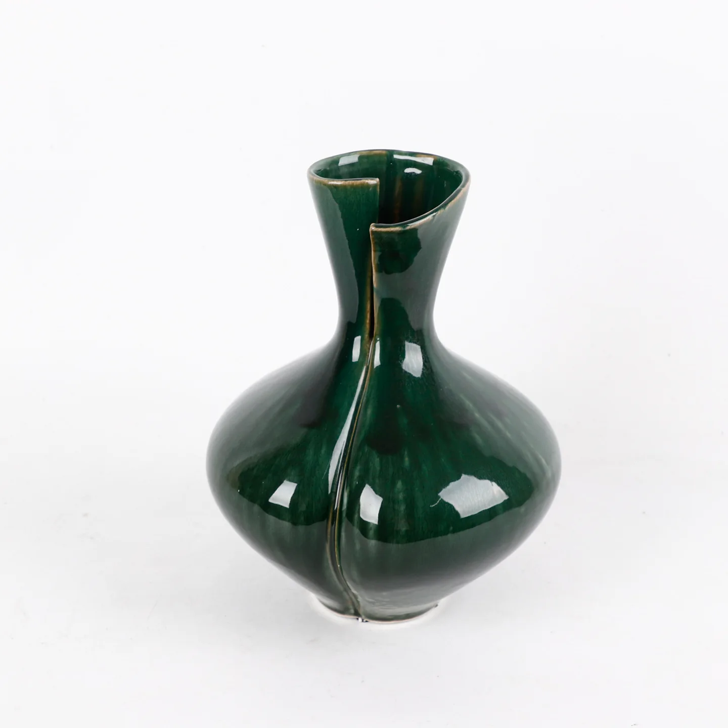 

DSA New Chinese Ornament Tea Room Premium Decoration Model Room Flower Ware Sales Office Jade Green Vase