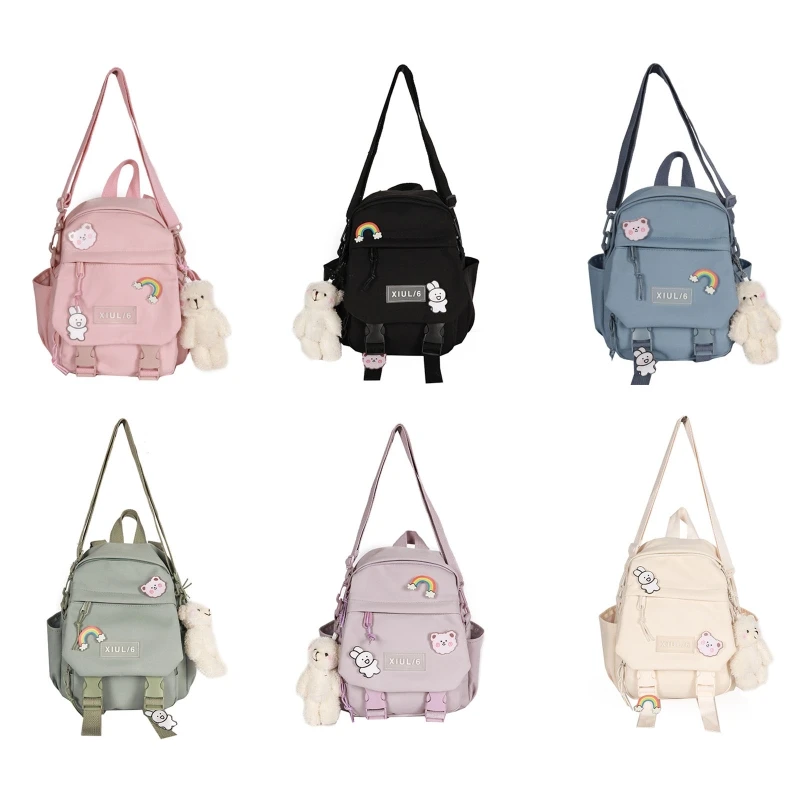 Women Nylon Backpack Convertible Shoulder Bags Ladies Fashion Casual Daypack Travel Small School Rucksack Dropship