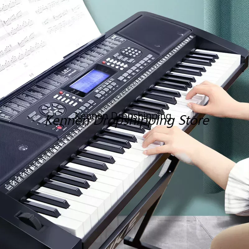 

Electronic Organ 61 Strength Key Adult Children Beginner Piano Adult Musical Keyboard Teclado Musical Organ Keyboard AA50EO