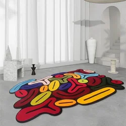VIKAMA Color Irregular Carpet Crystal Velvet Modern living Room Sofa Coffee Table Mat Home Bedroom Study Cloakroom Carpet