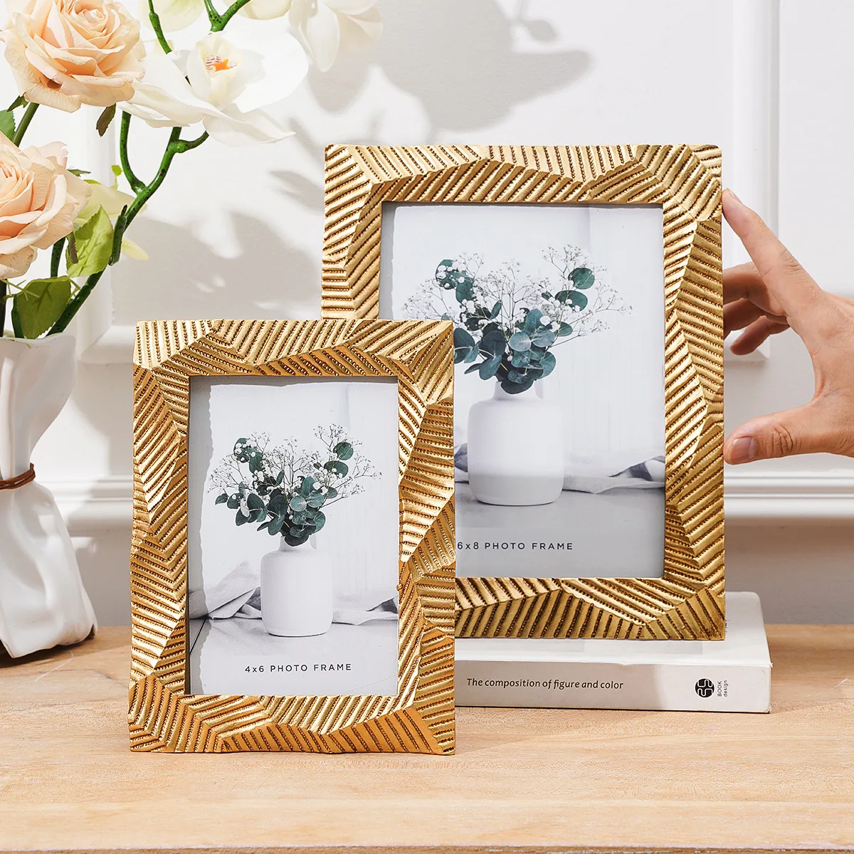 إطار صور ذهبي إبداعي من الراتن - مراجعة Resin Art Photo Frame وسعره