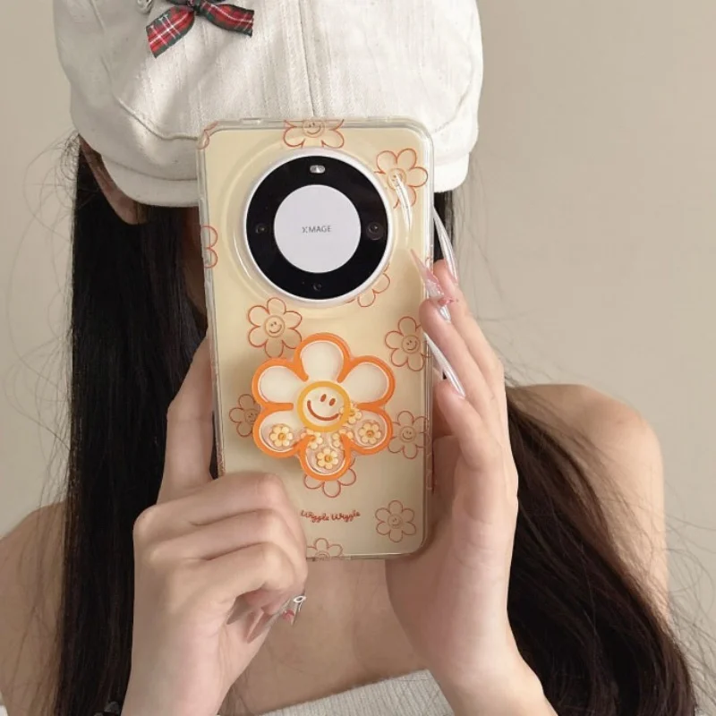韓国のかわいい漫画フラワーグリップ Tok Griptok 電話ホルダースタンドサポート iPhone 15 サムスンユニバーサル Accessoriess ホルダー
