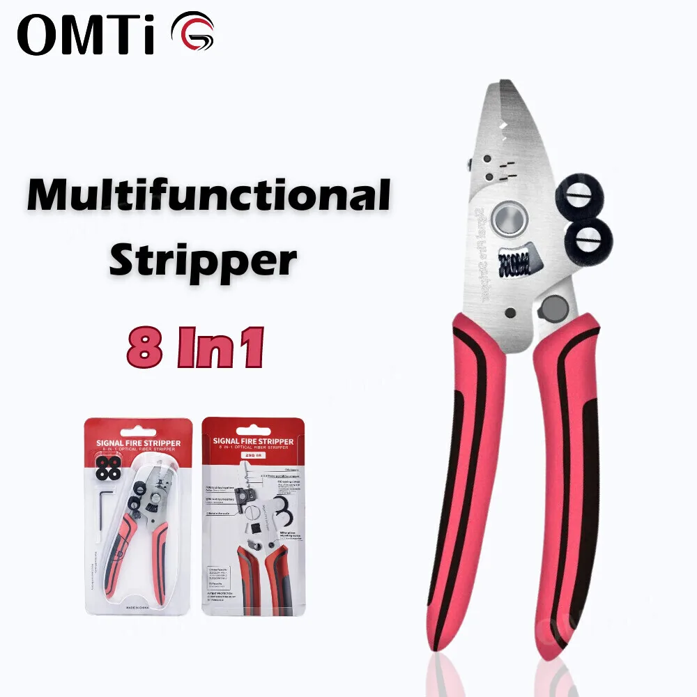 

NEW For FTTH Signalfire 8 In1 Optical Fiber Stripper Multifunctional Optical Fiber Stripper Replaceable Cleaning Cotton ZSQ-08
