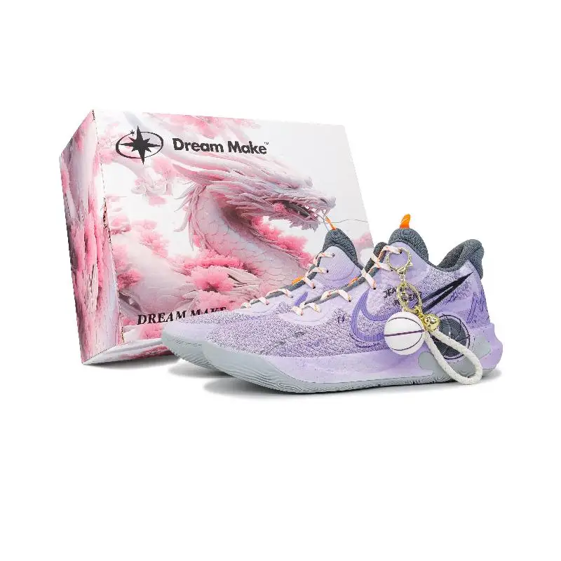 

[Нестандартные фиолетовые танцевальные грузы для мужчин и женщин]Nike KD Trey 5 IX Purple Dance In The Air Cushioning, износостойкий средний верх