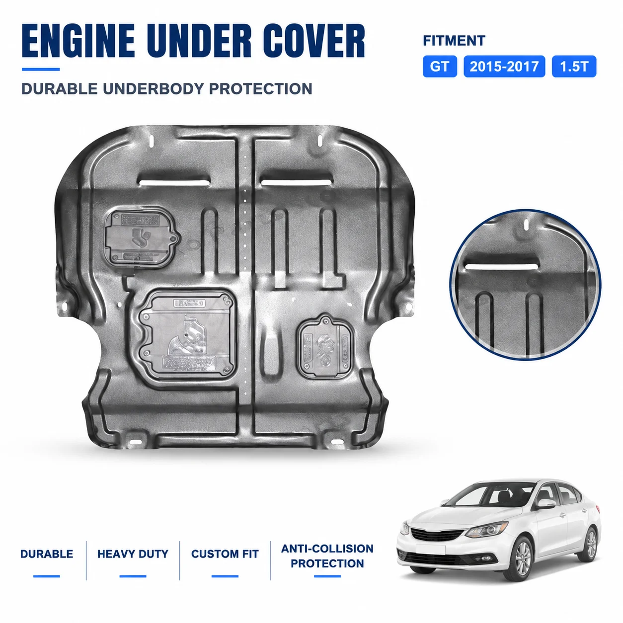 Engine Skid Plate Fit For MG GT 2015-2017 1.5T Heavy Duty Underbody Protection Anti Collision Design Custom Fit Daily Driving