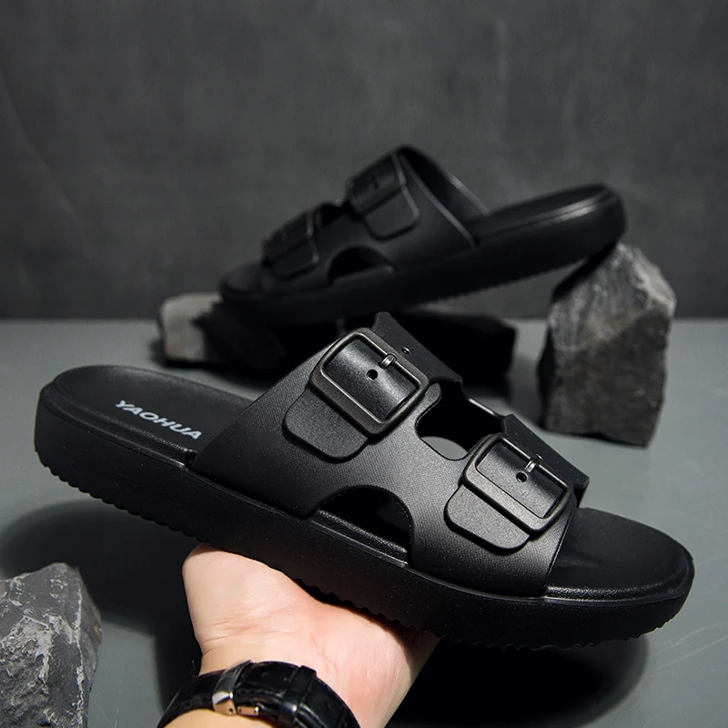 صنادل كاجوال رجالية صيفية عصرية متعددة الاستخدامات للاستخدام الخارجي للمنزل، ملابس خارجية خفيفة الوزن، شباشب للشاطئ #3