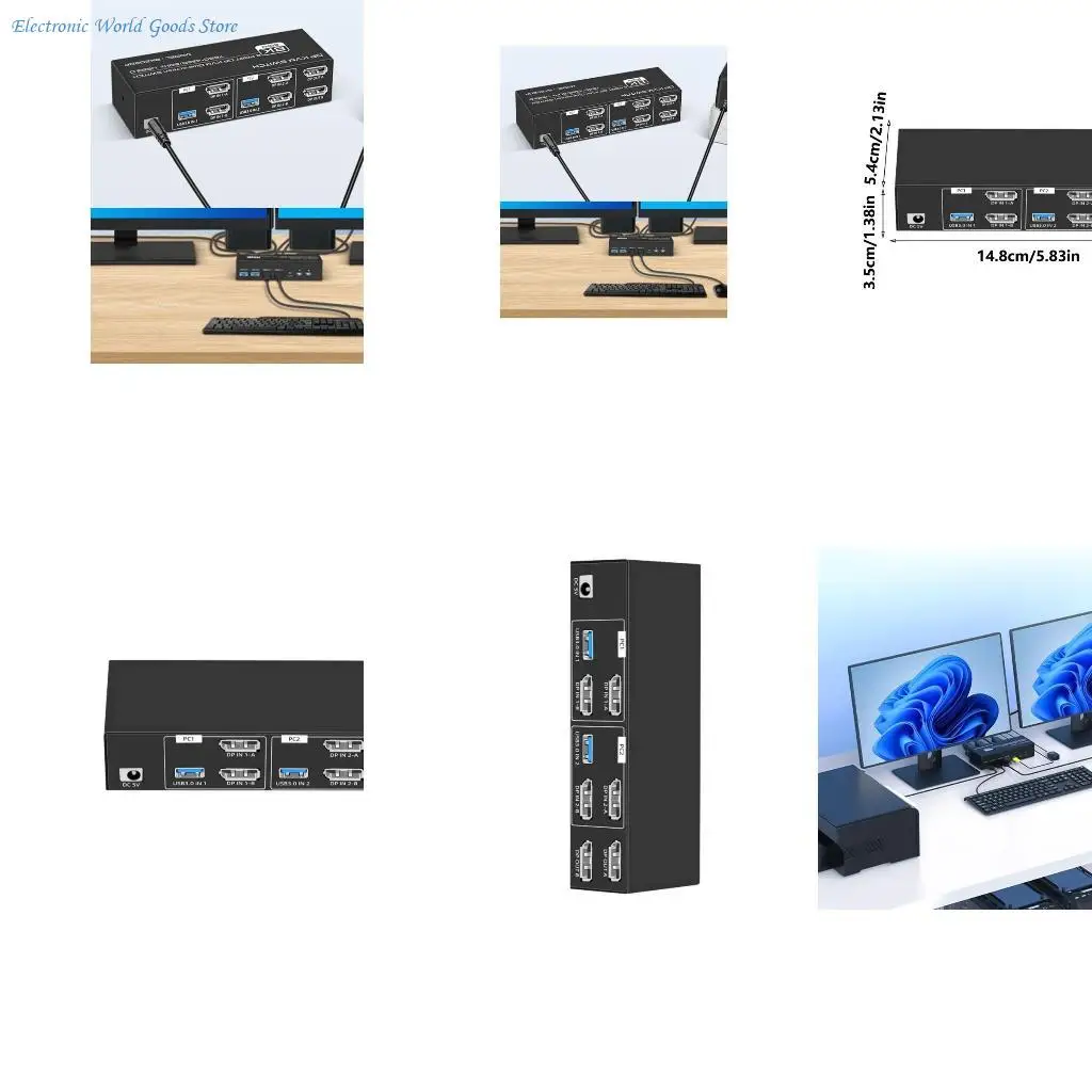 

A3PD 4K120Hz/8K60Hz DoubleMonitor KVM SwitcherFor Superior Images Quality