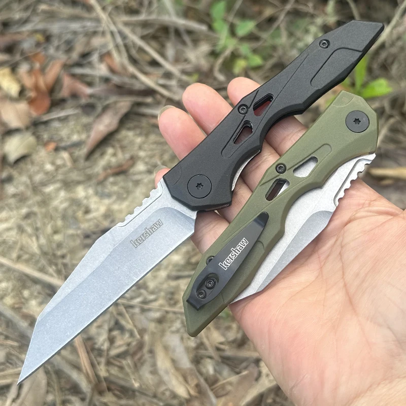 KS7650 Aluminum Knife Outdoor EDC Tool Folding Pocket Knife Hunting Camping Self-Defense Survival knife, Jungle tactical knife