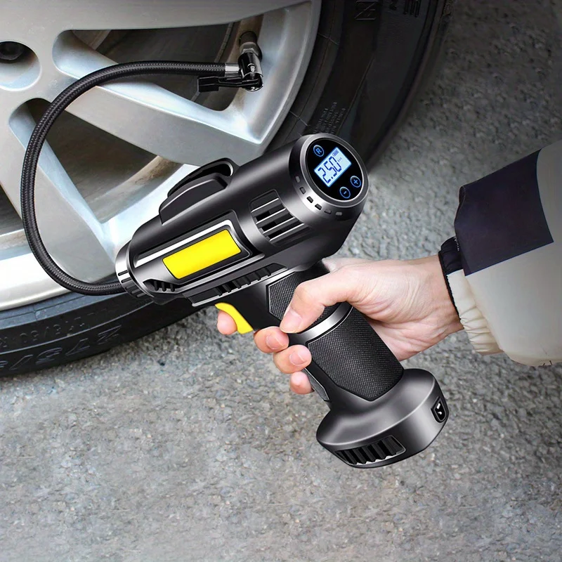 

Electric Car Tire Inflator Portable Air Compressor Wireless Air Pump Air Injector LCD Display for Car Bike Motorcycle Tyre Balls