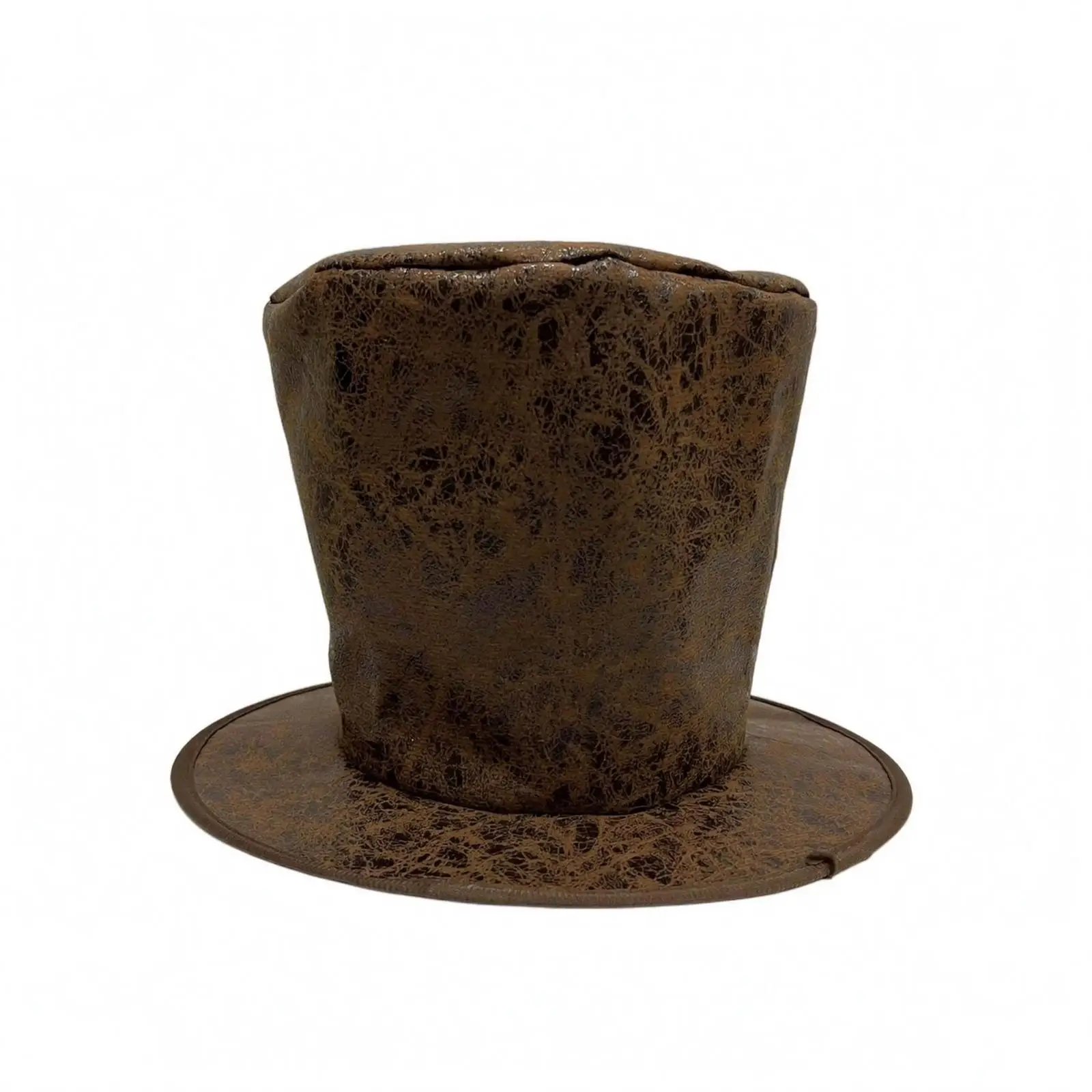 Tall Top Hat Stage Costume Top Hat with Wide Brim Cylindrical Crown Headwear for Entertainers, Actors, Theater