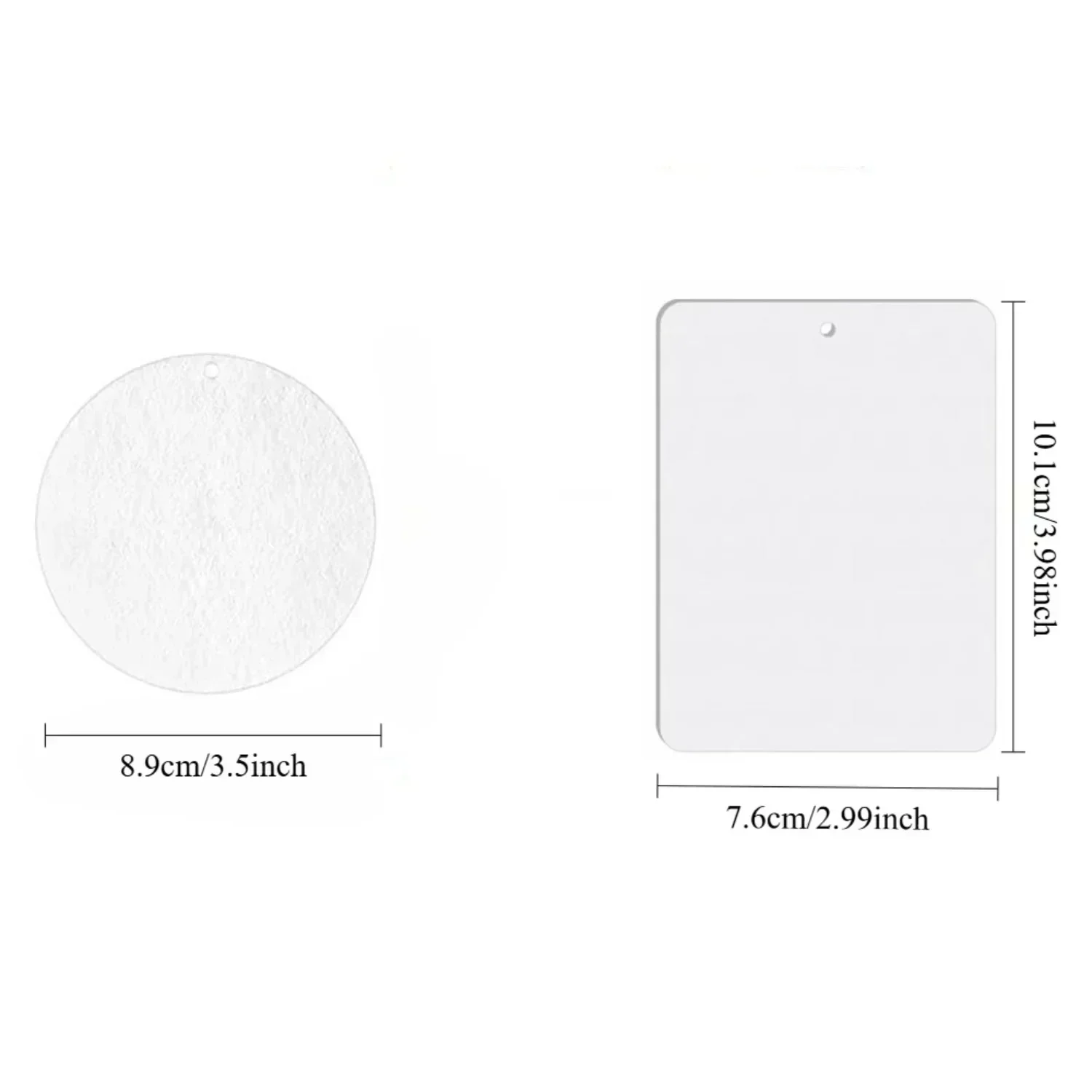 30/50PCS Sublimation Air Freshener Blanks Kit – DIY Hanging Car and Home Fresheners with Elastic String, Circle and Rectangle