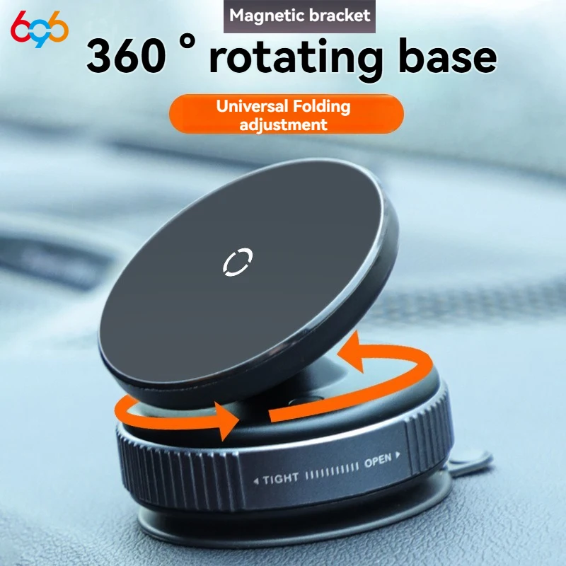 

Magnetic Car Mount Mobile Phone Holder Magnetic Vacuum Magnetic Suction Cup Folding Mini Stand Portable Stable Bracket Men Women