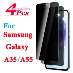 1/4pcs Samsung Galaxy A35 A55 anti spy tempered glass protective film anti spy privacy protection film 9H hardness privacy film