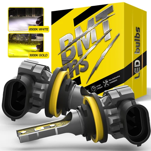 BMTxms 2 uds 12000LM H11 H8 luz antiniebla LED bombilla Canbus H10 H27 880 881 LED DRL 9005 HB3 9006 HB4 lámpara de conducción de coche blanco amarillo E2