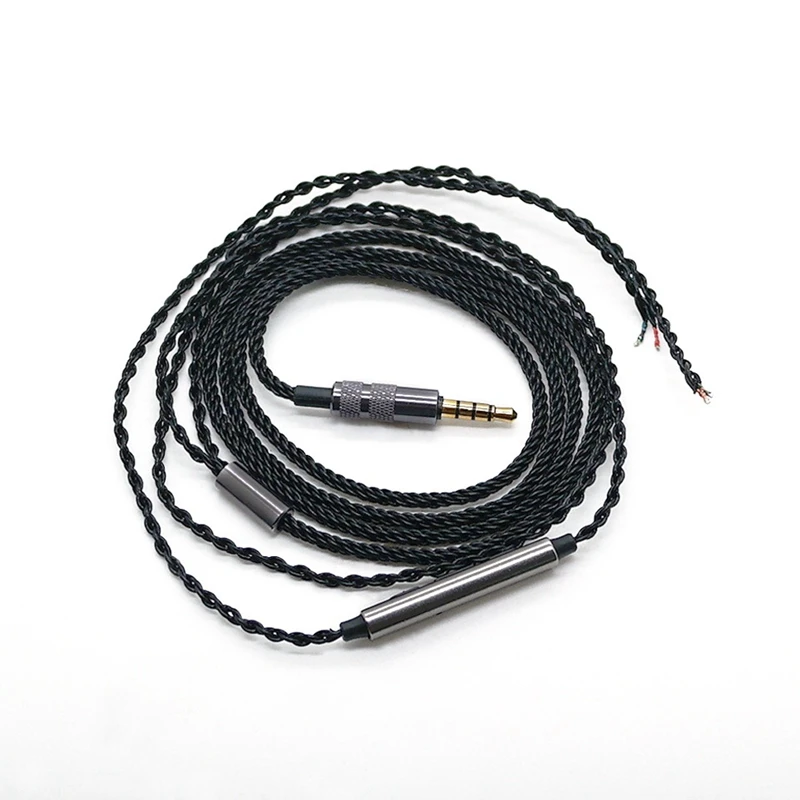 3,5mm Buchse Kopfhörer Reparatur kabel DIY Headset Ersatz kabel mit Mikrofon Lautstärke regler schwarz