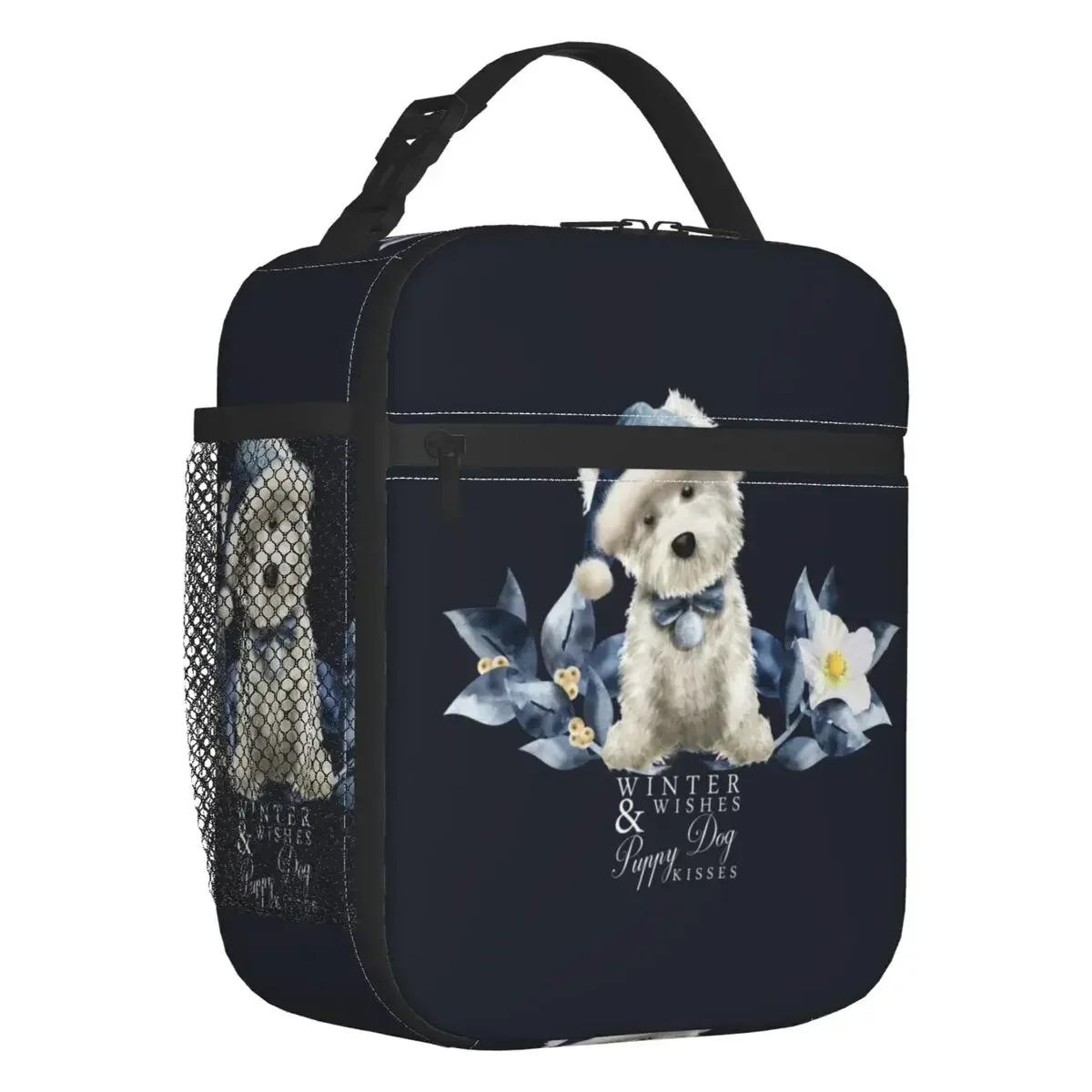 Cute West Highland White Terrier Dog Insulated Lunch Bag Leakproof Westie Puppy Cooler Thermal Lunch Box Office Picnic Travel