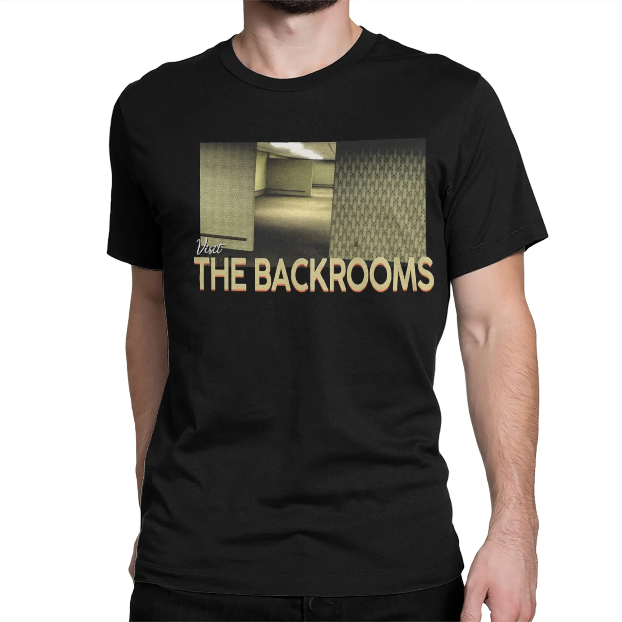 Backrooms Visit the Backrooms T Shirts for Men Women 100% Cotton Novelty T-Shirt Round Neck  Tees Short Sleeve Tops Plus Size