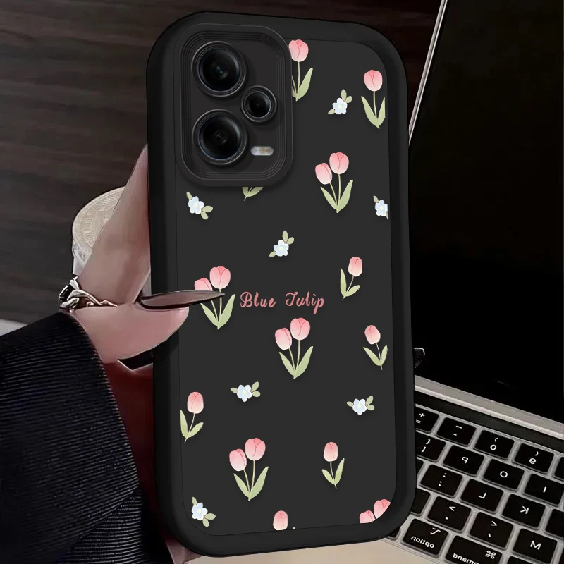 Retro Tulip Flower Phone Case for Xiaomi Redmi Note 13 14 14S 12 11 Pro Plus 5G 12S 11S 10S 10 9 Redmi 14C 13C 12C 12 4G Cover - Image 4