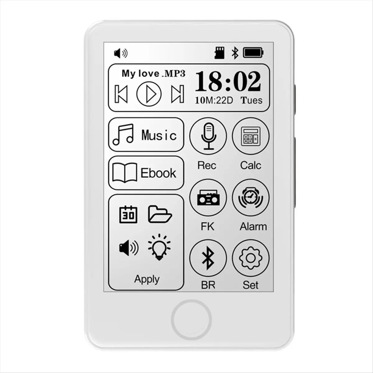 Budget-Friendly Portable MP3 Player Music Player Ink Screen E-Book Reader Dictionary 2.8-Inch Touch Digital Bluetooth Radio Car