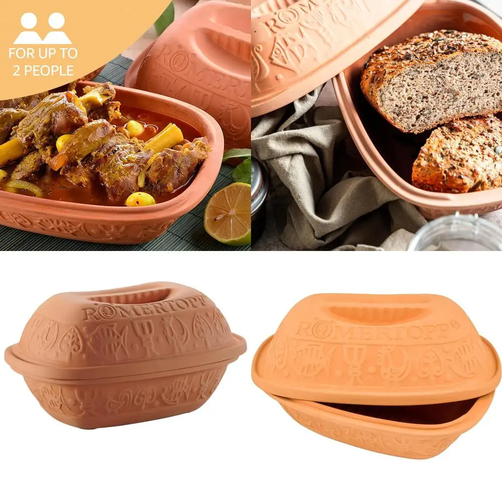 

Non-Slip Dutch Oven | 1.6 Quart Clay Pot | Cooking for Two | 1.5 Liters