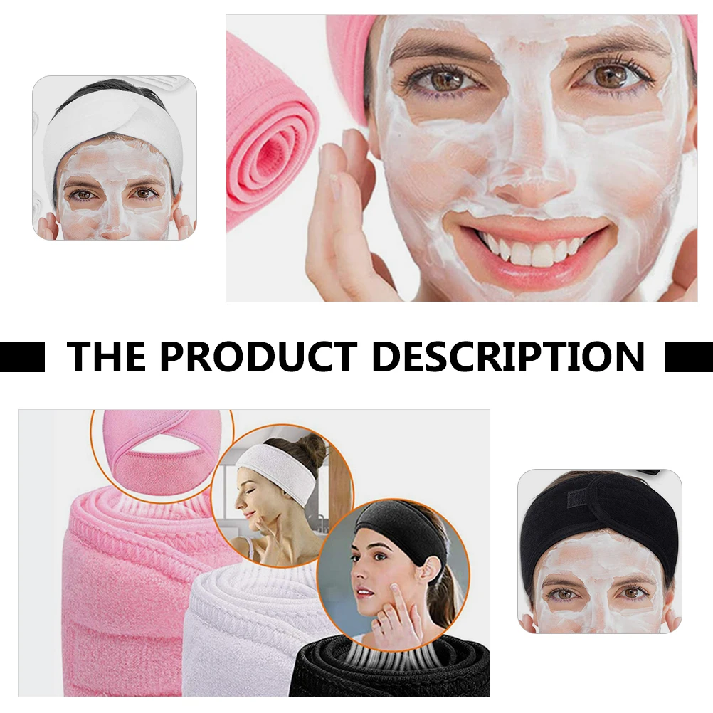 

4pcs Hair Strap Turban Headband For Women Washing Face Makeup Hairbands Sport Yoga Elastic Bands Girls Face Wash Headband