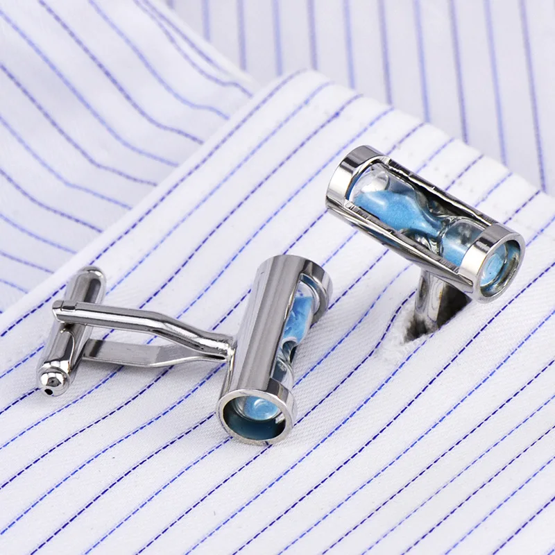 Time Hourglass Crystal Cufflinks Romantic Simple French Men's Suits Formal Shirts Wedding Banquets Business Accessories Generous