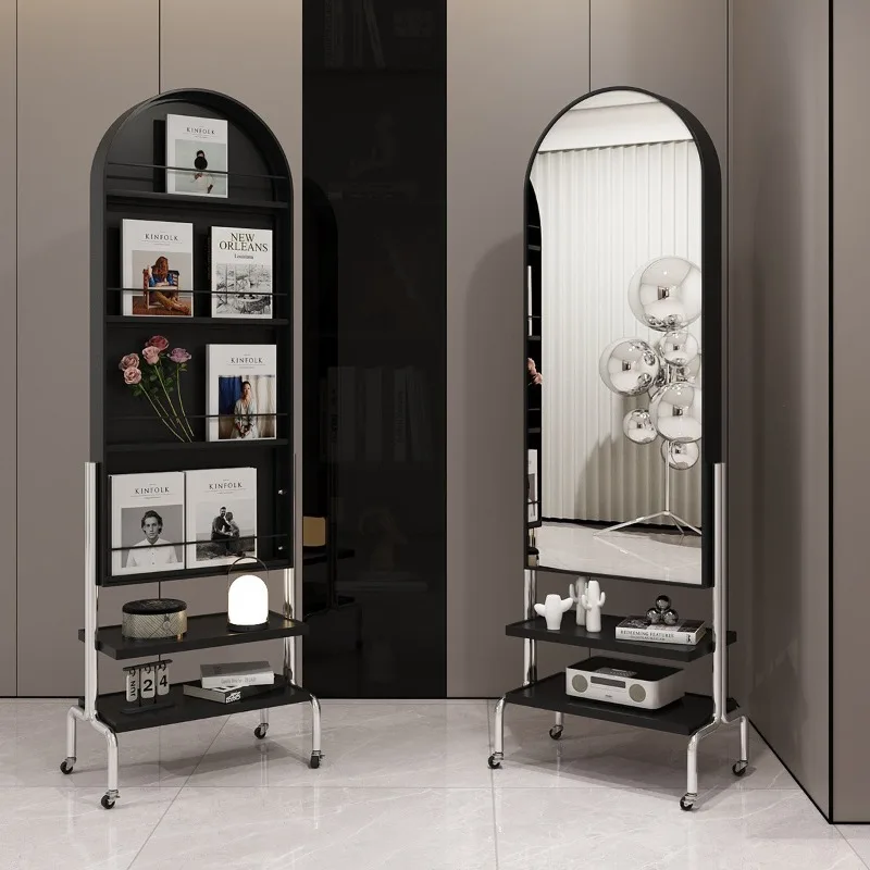 Ganzkörperspiegel für das Aufbewahrungsmagazin für den Haushalt mit rollendem Schlafzimmerverschluss