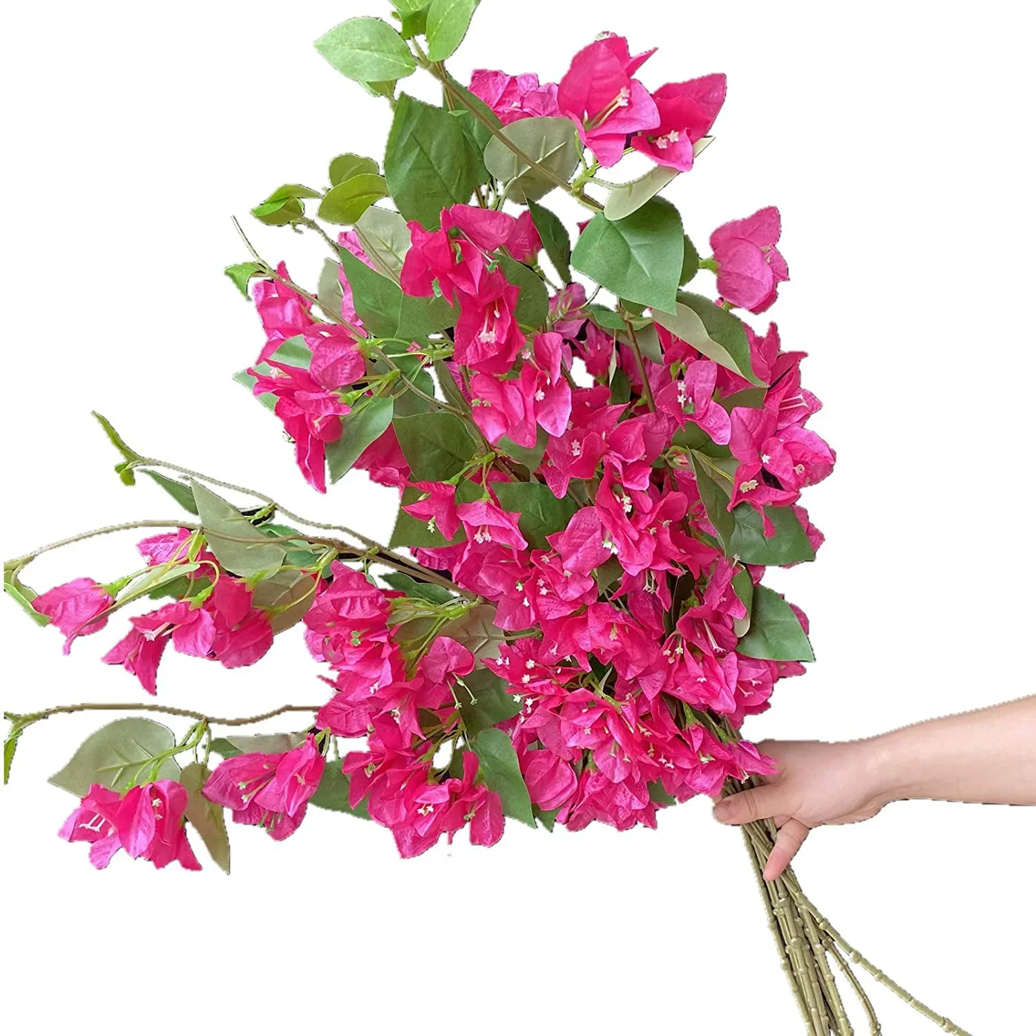 10pcs Silk Climbing Flower Artificial Bougainvillea Tree Branches 31.5