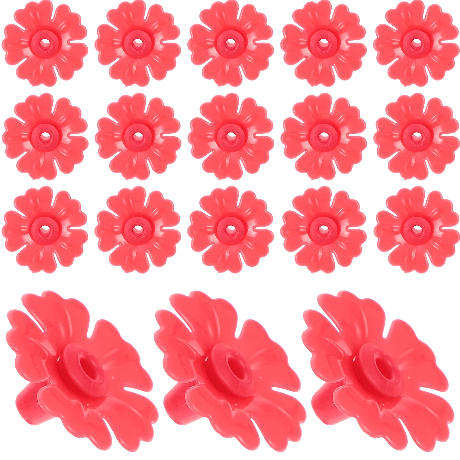 

20 Pcs Bird Feeder Flowers Hummingbird Shaped Replacement Outdoor Durable Plastic Bright Color Fade Resistant Easy Install