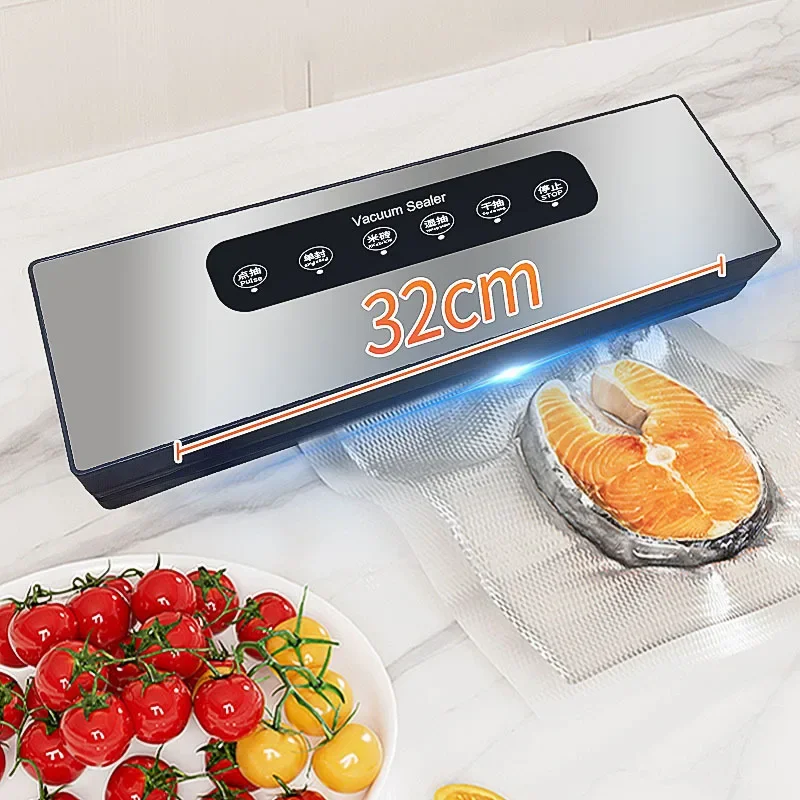 Food Saver Vacuum Sealer Machine Compact-Fast Food Bag Sealer Dry & Moist Modes Powerful Suction Air Witn 50 Airtight Bags