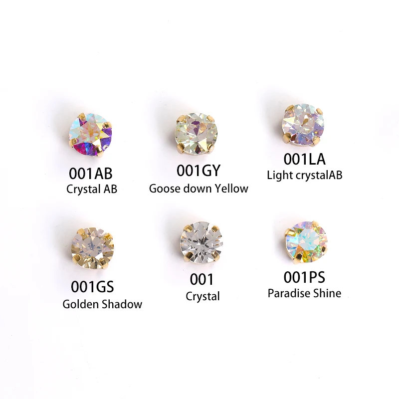 10pcs High-Quality Glass Crystal With Claw Glitter Rhinestone DIY Clothing Accessories Glass Beads For Jewelry Decoration Stones