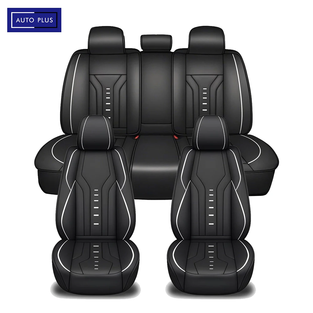 Luxury Universal Leather Car Seat Covers Full Set Four Season Fully Enclose Leather Seat Covers For Car SUV Truck