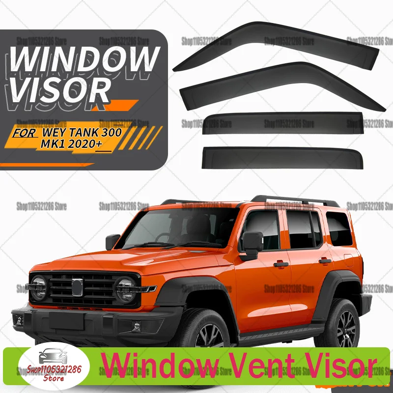 For Great Wall Weipai Tank 300 Weather Shield rain and shine shield thickened car window rain eyebrow Window deflector