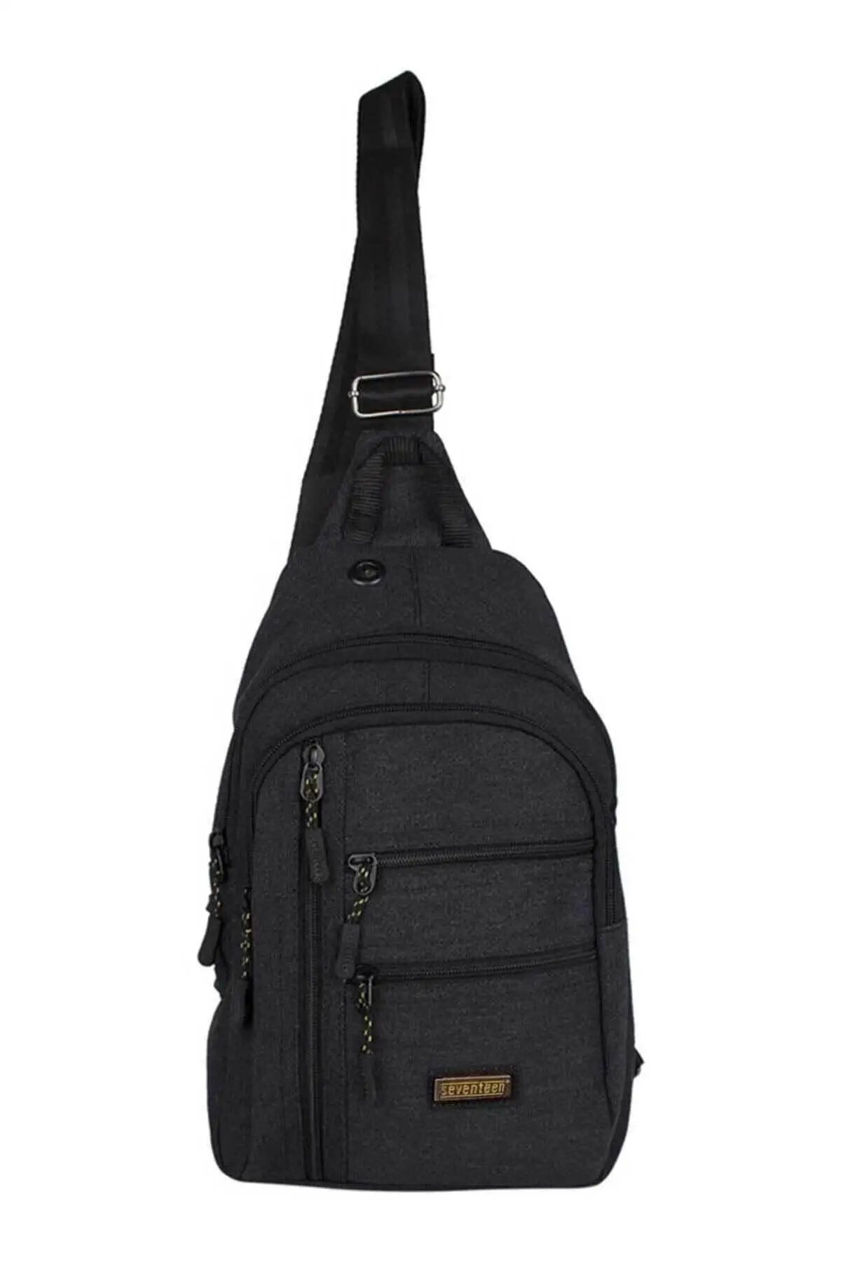 Мужской черный холщовый рюкзак с несколькими лямками через плечо и Usb-гарнитурой, 2022