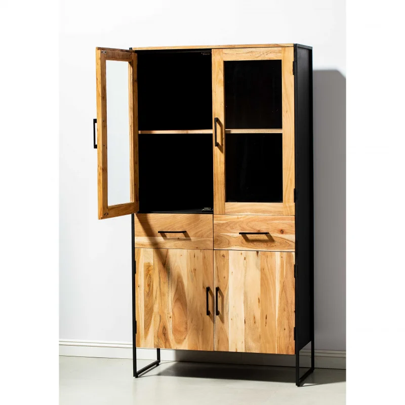 custom.Four-Door Wood Display Cabinet
