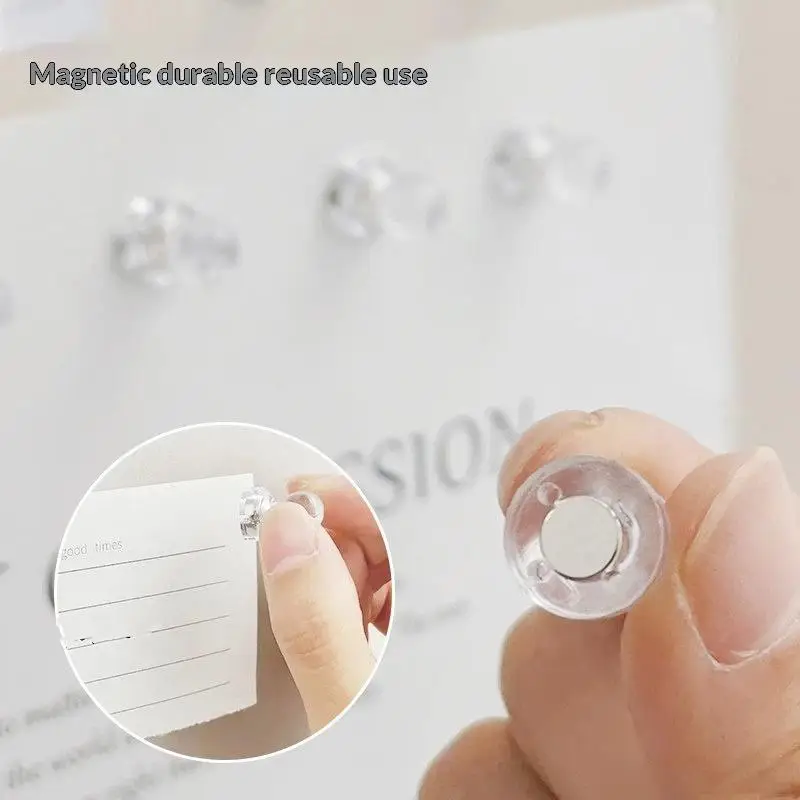#10 Pcs Colored Magnetic Nails Multi-Scene Strong Magnet Push Pins for Fridge Whiteboard Office School Teaching Use